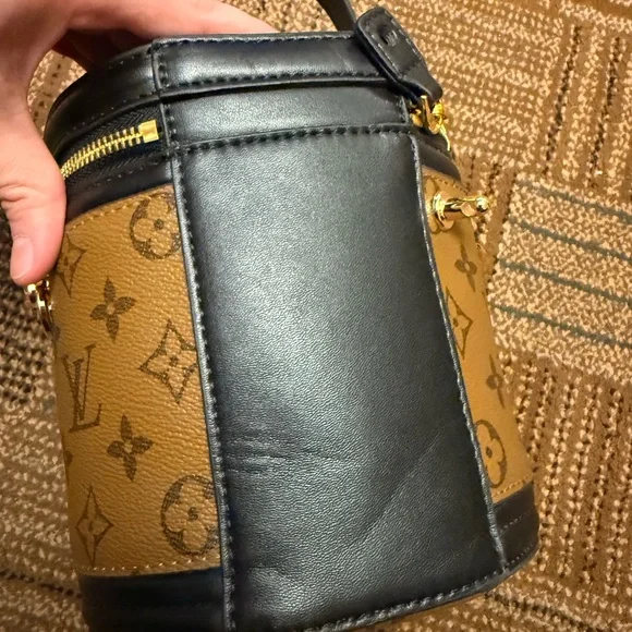 Louis Vuitton Cannes reverse monogram bag black brown
